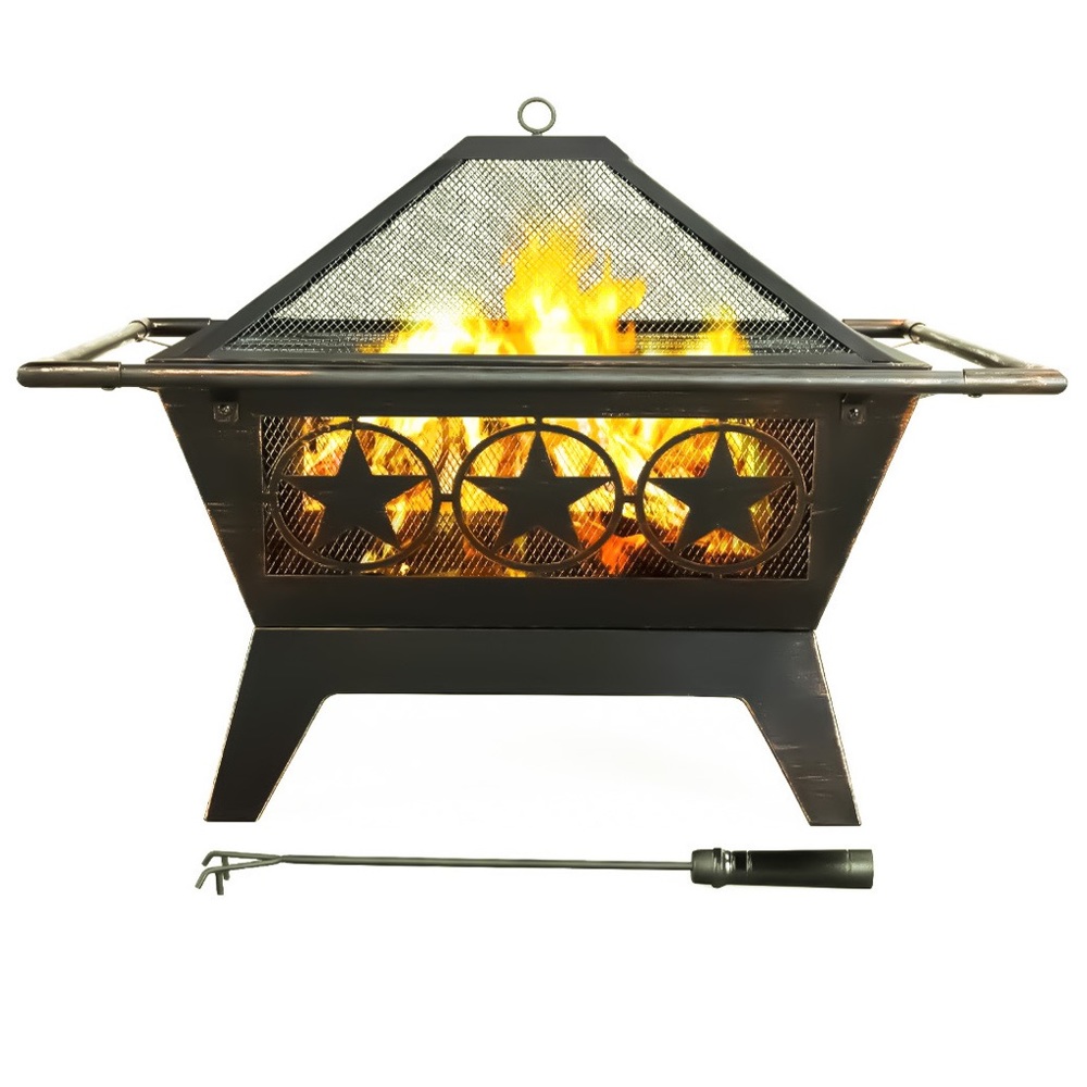 YAHEETECH Iron Fire Pit NEW IN BOX